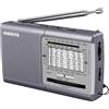 XHDATA Radio portatile AM/FM/SW XHDATA, colore grigio