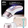 Braun Skin i expert Epilatore Luce pulsata intensa (IPL) 10 Livelli di Intensità Regolabile colore Bianco e Oro Rosa - IPL7211