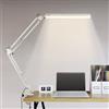 BIENSER Lampada da Scrivania a LED, 1100LM Lampada da Tavolo con Morsetto, 10 Livelli di Luminosità X 3 Modalità, Dimmerabile, Protezione degli Occhi, Lampada da Architetto Per Ufficio Lettura Studio