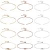 Beebeecraft 1 Scatola da 9 Pezzi di Catenelle Regolabili per Braccialetti in Ottone Placcato Oro 18K Platino e Oro Rosa Estensori per Braccialetti per La Creazione di Gioielli Fai da Te e Accessori