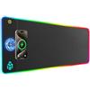 GIM Cuscinetto di ricarica wireless in pelle PU RGB da 15W per mouse da gioco, tappetino per mouse LED 800x300x4MM, 10 modalità di illuminazione, tappetino per mouse extra grande con base in gomma