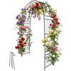 Relaxdays Arco per rose in metallo, arco da giardino, nero