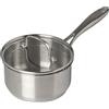 PYREX, Infinity, casseruola con coperchio, diametro 16 cm, manico fisso, acciaio inossidabile, senza PFAS, acciaio inossidabile, adatto a tutti i piani cottura, tra cui induzione e forno