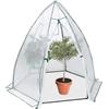 Relaxdays Serra da Giardino e Balcone, Tenda per la Germinazione di Piante e Fiori, 185 x 180 x 160 cm, Trasparente