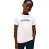 Tommy Hilfiger Bambino T-Shirt Maniche Corte Monotype Print Graphic con Scollo Rotondo, Bianco (White), 80