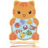 Vicloon Magnetico Giochi di Pesca per Bambini, Giochi Magnetici di Pesca in Legno, Giocattoli di Legno Gioco di Pesca, Giochi Montessori, Educativo Interattivi per Bambini Regalo 3 4 5 Anni(Gattino)