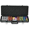 SPORTNOW Valigetta Set Poker Professionale 500 Fiches Alluminio Carte Dadi Gioco Nero