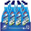Vetril - Ricarica per Detergente Spray Vetri e Multiuso con Ammoniaca, Azione Sgrassante e Tecnologia Asciuga Rapido, in Ecoflacone, 650 ml x 12 Pezzi