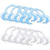 Vicloon Apri Bocca, 10 Pezzi Dental C Forma di Plastica Guanciata di Plastica, Divaricatore Guancia Trasparente, Dental Opener Strumenti Dentali Sbiancamento dei Denti per il Boccaglio (Bianco e Blu)