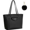 URAQT Borse Tote Donna, Borse Donna da Spalla Semplice Grandi, Borses Donnas Grandi in Pelle PU, Capacità Elegante Tote, Maniglia regolabile, Impermeabile,per Shopping,Lavoro,Scuola