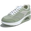 JOMIX Scarpe Basculanti Donna Scarpe Dimagranti Fitness Camminata Passeggio Ginnastica Comode Leggere Zeppa Ergonomica Ammortizzata Antiscivolo Traspirante Chiusura a Lacci SD9133-15 (Verde,36)