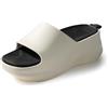 JOMIX Ciabatte Donna Estive Platform EVA 5 cm Sandali Estivi Chunky Comfort Pantofole Leggere Ammortizzate Antiscivolo Scarpe Aperte Casa Mare Tempo Libero Nero, 40/41