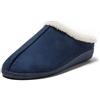 JOMIX Pantofole Uomo Invernali Comode e calde Ciabatte da Casa in Similpelle Scamosciata Leggere e Antiscivolo Utilizzabili Sia all'Interno che all'Esterno MIS255195-3 (Navy,44/45)