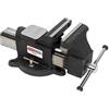 KS Tools 914.0145 - Morsa da banco curva 125 mm - Morsa da tavolo in ghisa con ganasce in acciaio - Base versatile - Ganasce intercambiabili - Distanza fino a 130 mm