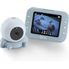 Babymoov Baby monitor con videocamera senza fili YOO Roll - Batterie ricaricabili - Autonomia 10 ore - Schermo 3,5" di qualità a infrarossi - Ninnenanne - Portata 300 m - Garanzia a vita