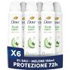 Dove Deodorante Spray Advanced Care 0% Sali Melon Fresh, Deodorante 72 Ore Protezione Sudore e Odori, con Zinco Antibatterico, 0 Sali di Alluminio, 6 Pezzi da 150ml