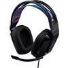 Logitech G G335, cuffia gaming cablata con microfono flip-to-mute, jack audio da 3,5 mm, imbottiture in memory foam, leggera, compatibile con PC, PlayStation, Xbox, Nintendo Switch/Switch 2 - Nero