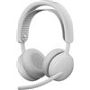 Logitech Zone Wireless 2 ES - Cuffia con microfono wireless con cancellazione del rumore e ANC ibrida adattiva, Bluetooth - Bianco