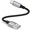 OTraki Cavo Usb C Usb A 0.1m, Cavo Usb C A A Ricarica Rapida 3a Lega Intrecciato In Nylon, Cable Type C Compatibile Con Iphone 17 Pro Max Air/16/15 Plus Pro Max, Galaxy, Pixel, PS5