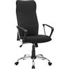 SONGMICS Sedia da Ufficio, Sedia da Scrivania Ergonomica, Girevole, Seduta Imbottito, Regolabile in Altezza e Inclinabile, Portata di 120 kg, Nero OBN034B01