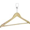 WENKO Percha Tipo Hotel, 4 uds, Legno, Marrone, 1.2 x 45 x 23.5 cm