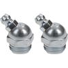 cyclingcolors 2x Ingrassatori testine Grasso Raccordo trattore moto auto tagliaerba tosaerba acciaio, 1/4 BSP 45°