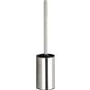 WENKO Turbo-Loc® portascopino WC da parete Detroit acciaio inossidabile - Portascopino WC da parete, fissaggio senza trapano, Acciaio inossidabile, 8.5 x 40 x 9 cm, Lucido