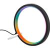 BRILONER - Lampada da tavolo LED con telecomando, dimmerabile, RGBIC, funzione musicale, timer, anello luminoso a LED, lampada da comodino, lampada da scrivania, lampade da comodino, 20x20 cm, nero