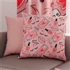 PETTI Artigiani Italiani - Coppia di Federe Cuscino 80x80 cm in Microfibra, Cuscini Arredo Camera da Letto, Divano, Salotto, Set 2 Fodere Copricuscino, Federa Lipstick Rosa, 100% Made in Italy