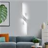 Goeco Applique da Parete Interno 81CM 24W 6500K 2 Tubi Lungo Bianco