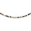SINGULARU - Collana Eloise. Acciaio con Finitura Placcata Oro 18Kt. Collana Corta con Pietre Naturali Tormalina. Lunghezza 35 cm + 5 cm di Estensione. Gioielli da Donna