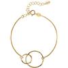 SINGULARU Bracciale da donna Sister Argento Placcato Oro