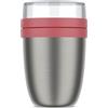 Mepal Porta Pranzo Ermetico Ellipse, Contenitori Termici, Pratica Tazza per Yogurt e Zuppa da Portare Via, Caldo per 6-8 Ore e Freddo per 12 Ore, 500 + 200 ml, Vivid mauve