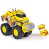 Paw Patrol: Rescue Wheels, Bulldozer di Rubble, Veicolo Giocattolo con Trasformazione e Personaggio Collezionabile, Giocattoli per Bambini e Bambine, 3+ Anni