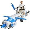 Star Wars Hasbro Epic World of Action, Action Figure di Obi-WAN Kenobi e Speeder Bike BARC da 10 cm