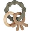 Vicloon Giocattoli per dentizione per bambini, in silicone e legno, giocattolo da masticare, facile da tenere e pulire, giocattolo per dentizione a polpo in silicone per ragazzi e ragazze (verde)