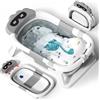 COOSEYA Vaschetta Bagnetto Neonato, Vasca Bagnetto Per Bambini 0-18 Mesi, Supporto Per Neonati, Portatile Da Viaggio Pieghevole, Grigio