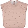 Vicloon Bavaglino con Maniche Corte, Bavaglino Anti-Mess a Manica Corte con Tasca, Impermeabile, Bavaglini Pappa Svezzamento, Grembiule Pappa, Unisex per Bambini (Ciliegia)