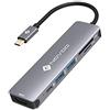 NOVOO Adattatore USB C Hub 4K HDMI USB C Docking Station con 100W Power Delivery, 4K HDMI, 2 porte dati USB-A 3.0, lettore di schede SD/TF per MacBook Pro/Air Dell