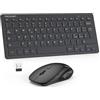 TECKNET Set Tastiera e Mouse Wireless, 2.4G Silenzioso con Ricevitore Nano USB, 12 Scorciatoie Multimediali per Computer, PC, Laptop, Desktop, Smart TV Android
