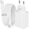 Lemsen Caricatore iPhone, 30W Caricatore iPhone 14 13 12 11 Caricabatterie Rapido Presa Spina iPhone Adattatore Alimentatore with 2M Cavo USB C Lightning per iPhone 14 13 12 11 Pro Max/Plus/XS/8/7/iPad/SE