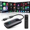 OTTOCAST Play2Video Ultra, Adattatore CarPlay Wireless 3 in 1, Adattatore Android Auto con Netflix & YouTube, WiFi 6 + Chip 5G, Telecomando, Riproduzione USB Offline, Android AI Box per auto dal 2016