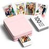 Nelko PP01 - Stampante fotografica portatile con 100 fogli di carta e cartuccia d'inchiostro, stampa istantanea di foto per iOS/Android, mini stampante tascabile con app di editing