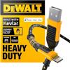 DEWALT Cavo Lightning Heavy Duty 1,2 m a USB-A, Ricarica Rapida & Sincronizzazione Dati, Certificato MFi Apple, Rivestimento in Kevlar Ultra-Resistente, Cavo Rinforzato per iPhone, iPad, AirPods