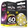Udivita 60 Batterie per Apparecchi Acustici Udivita Misura 10 PR70, Lunga Durata con Tecnologia Phono Pulse