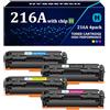 Hyggetech Toner 216A con chip compatibile con HP 216A Set Toner W2410A W2411A W2412A W2413A per HP Color Laserjet Pro M183fw M182n M182nw M155a M155nw M183 M182 BK/C/M/Y