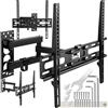 tectake® Supporto Universale Parete, Muro, per TV da 26 a 75 pollici (66-191 cm), Inclinabile, Girevole, Staffa TV, VESA max. 400 x 400, Portata 50 kg, Distanza Parete da 81 a 368 mm