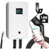 Morec Wallbox 7,4KW Tipo 2 Colonnina Ricarica Auto Elettrica con Smart APP connessa tramite WIFI e Bluetooth, Caricabatterie EV monofase 6-32A 6M con standard IEC62196-2, RCD tipo B per BEV/PHEV