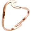 GD GOOD.designs Anello Wave Rosa da donna - Impermeabile - Anello regolabile in acciaio inossidabile I Anello Wave Rosa I Incl. confezione regalo