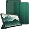 FINTIE Custodia per Samsung Galaxy Tab A11+ Plus 11" 2025 / Tab A9+ Plus 11 Pollici 2023, Sottile Leggero Case Posteriore Opaca Traslucida Cover, Verde Scuro